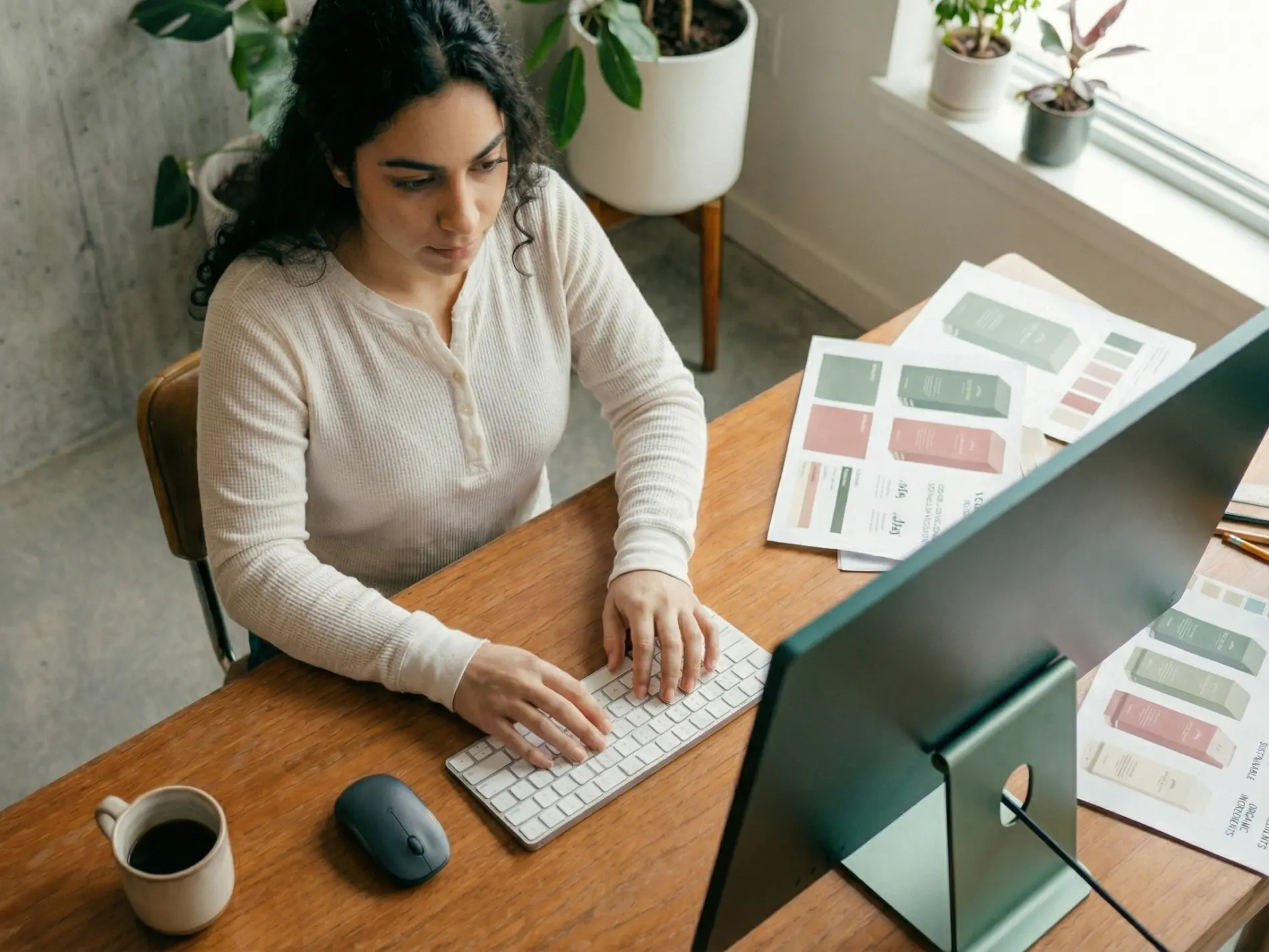 Person working at computer